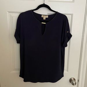 MICHAEL Michael Kors navy and gold blouse